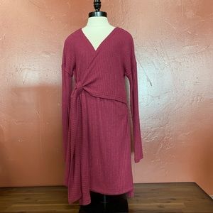 FREE PEOPLE Dark Pink Tunic Size Large